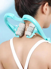 6-wheel Manual Neck Massager, Handheld Grip Neck Kneading myshopideas