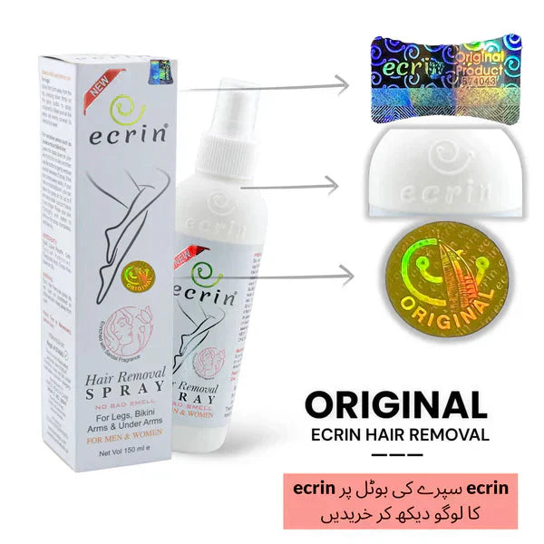 Ecrin Hair Removal Spray - (FOR MEN & WOMEN) my shop deas