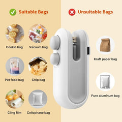 USB Rechargeable 2-in-1 Mini Bag Sealer & Cutter myshopideas