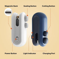 USB Rechargeable 2-in-1 Mini Bag Sealer & Cutter myshopideas