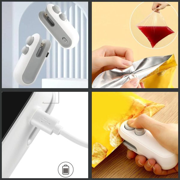 USB Rechargeable 2-in-1 Mini Bag Sealer & Cutter myshopideas